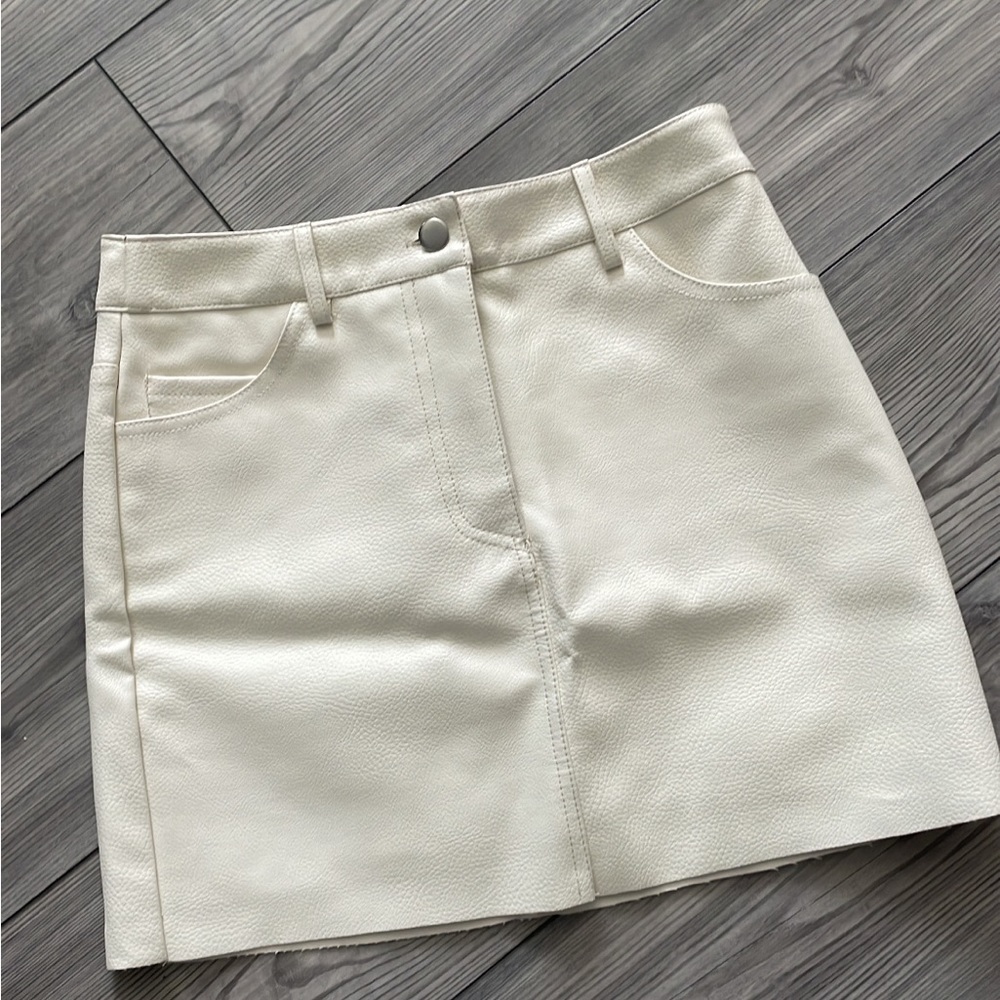 Faux leather skirt
